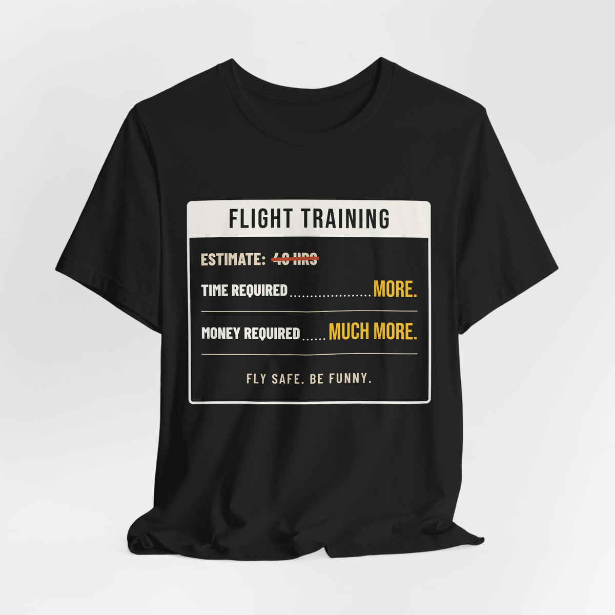 Flight Training: Time Required = More Pilot Shirt