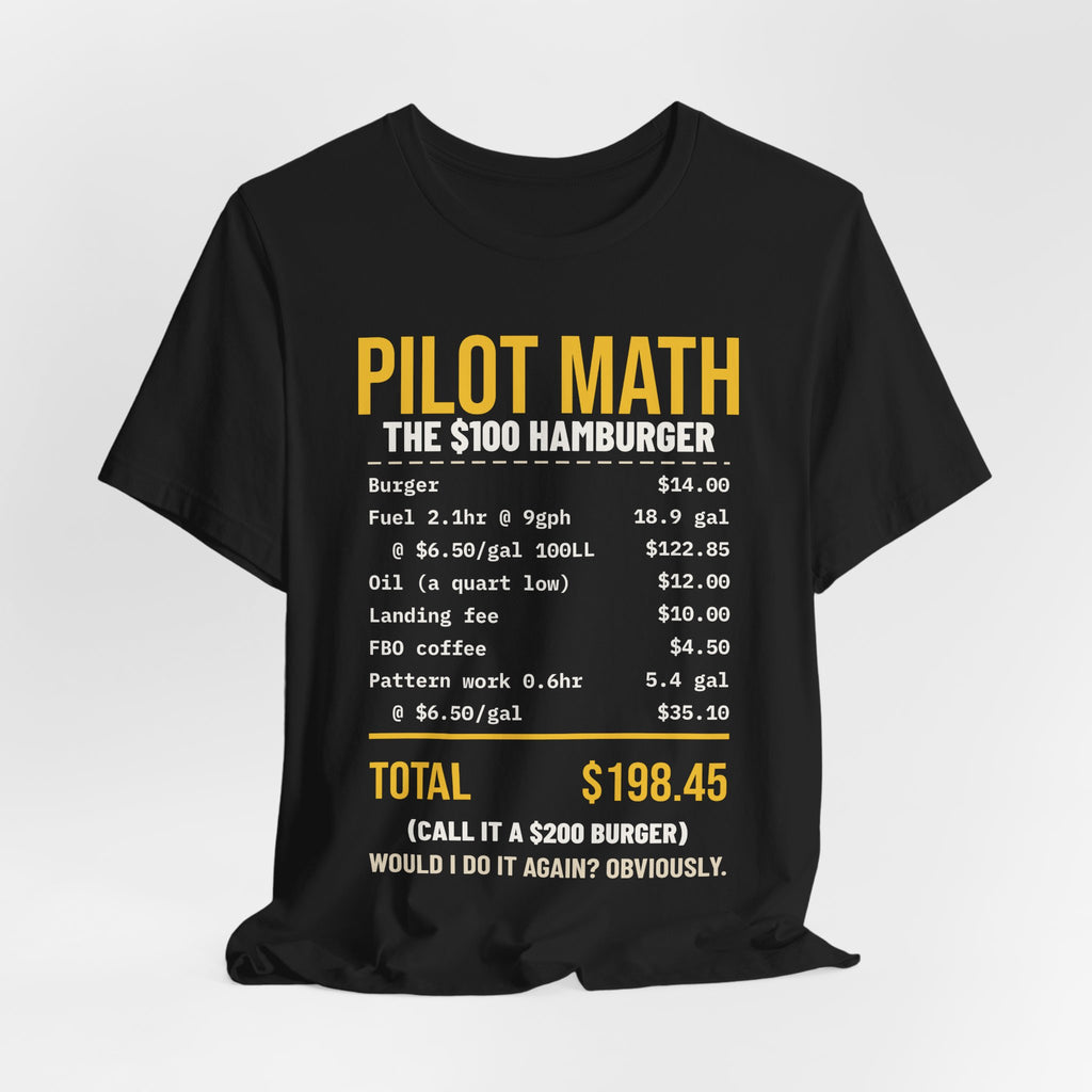 Pilot Math $100 Hamburger T-Shirt
