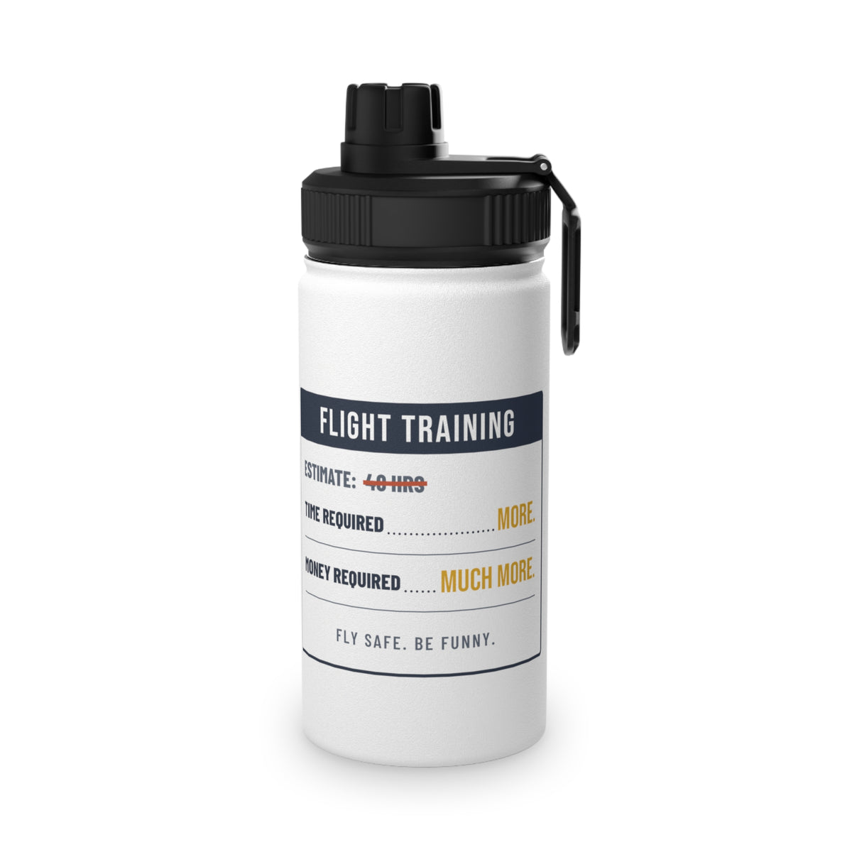 Flight Training: Time Required = More Pilot Water Bottle