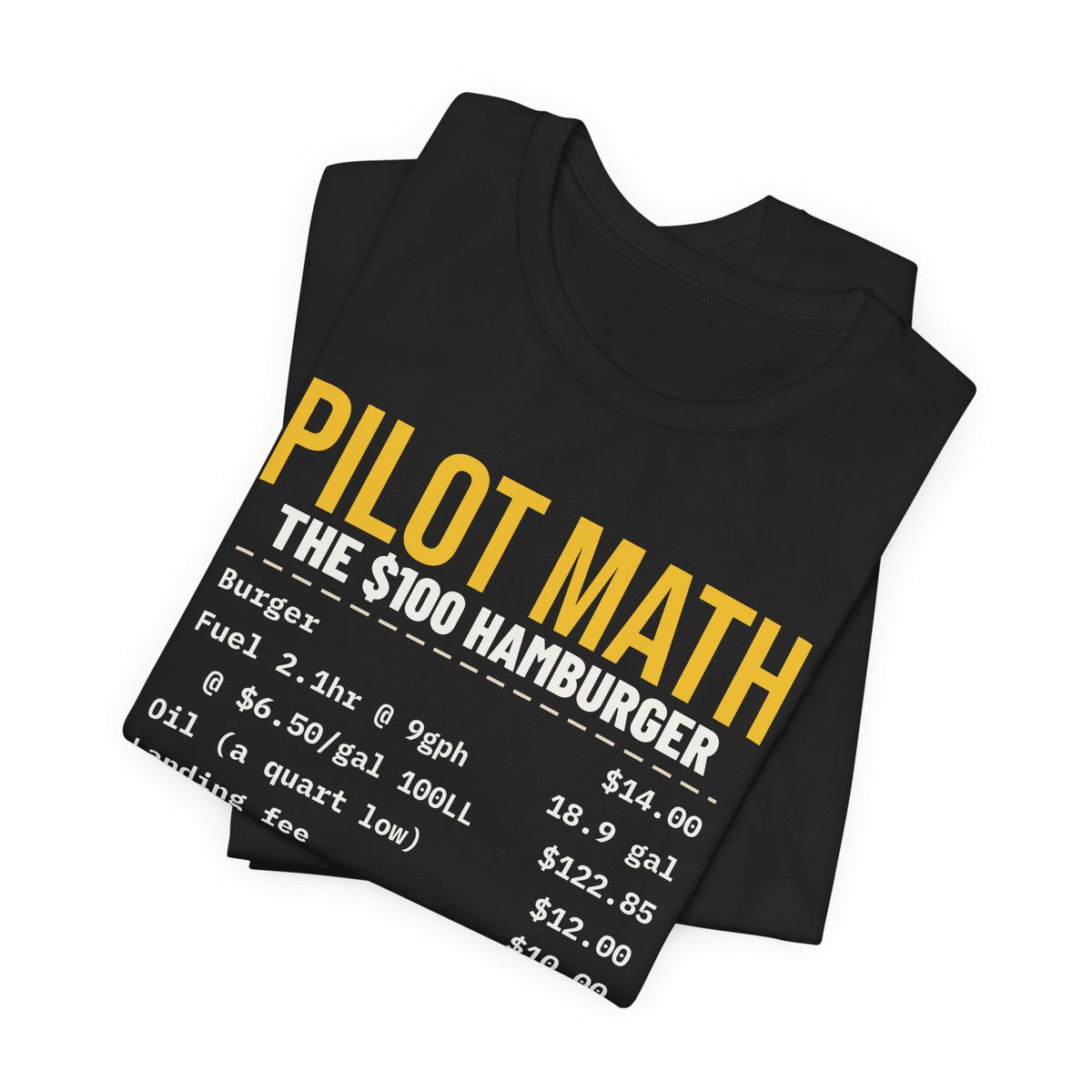 Pilot Math $100 Hamburger T-Shirt