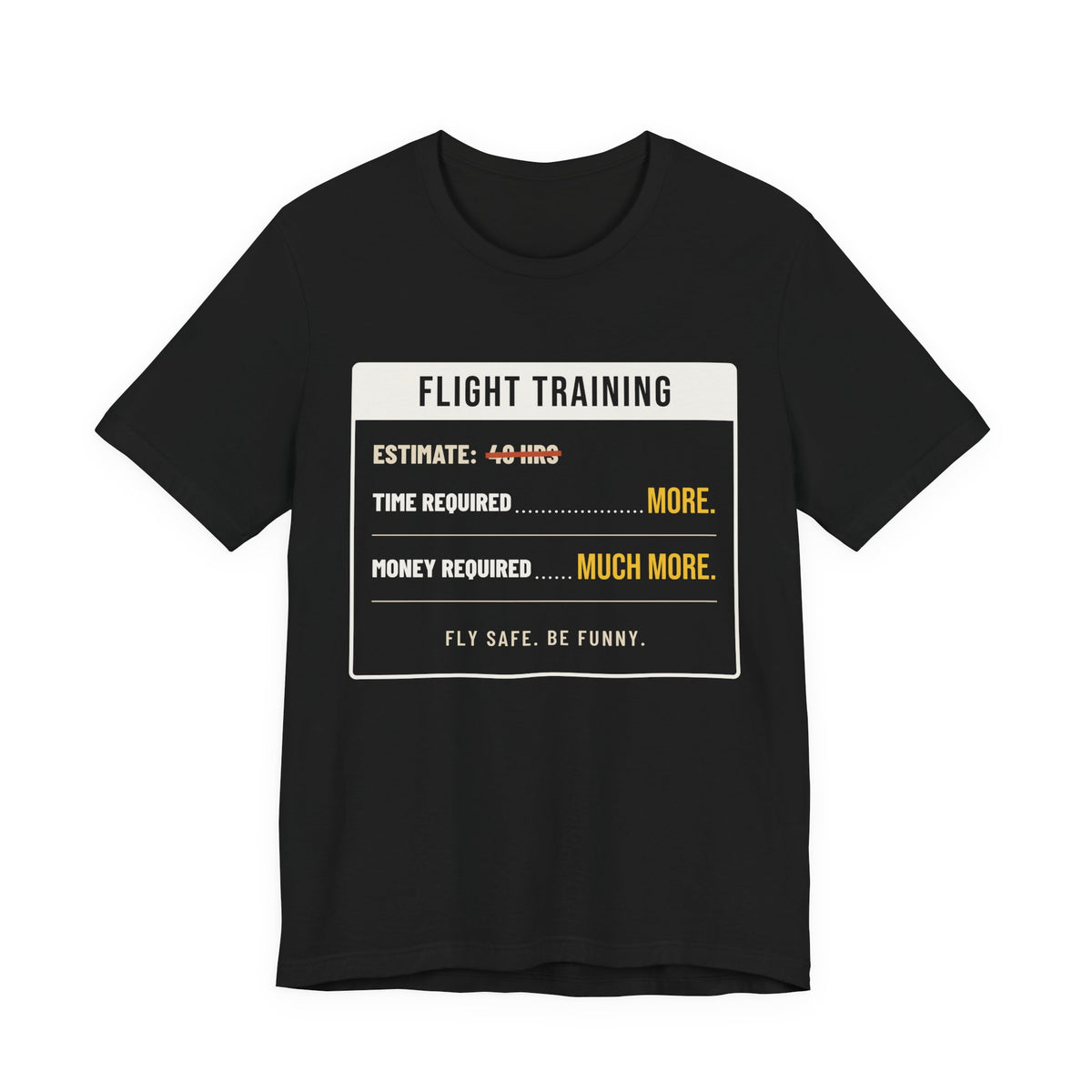 Flight Training: Time Required = More Pilot Shirt